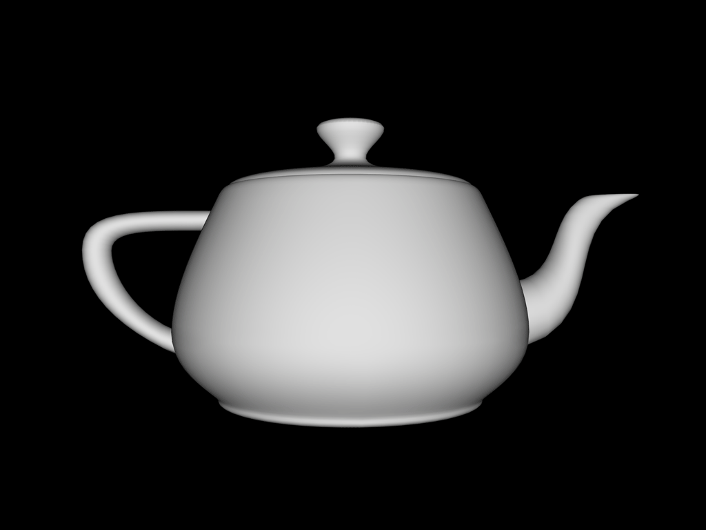 A rendered computer model of the Utah teapot